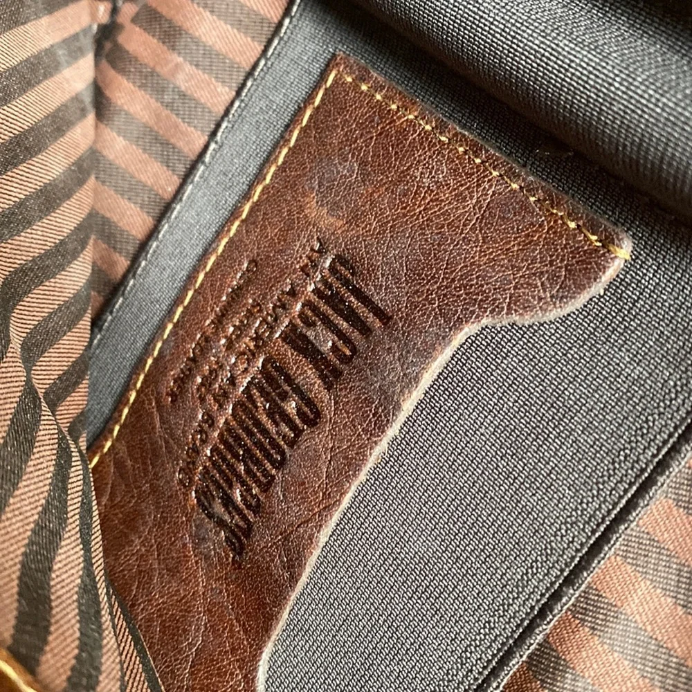 Jack Georges Genuine Leather Brown Backpack/Crossbody Bag